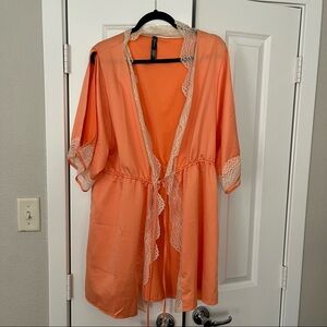 60’s inspired satin robe